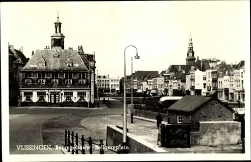 Ak Vlissingen Zeeland Niederlande, Beurgebouw, Bellamyplein