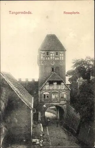 Ak Tangermünde an der Elbe, Rosspforte