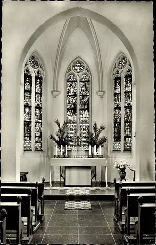 Ak Niederlahnstein Lahnstein am Rhein, St. Josefshaus, Chor, Kircheninnenraum, Altar