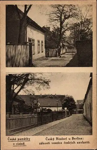Ak Berlin Neukölln Rixdorf, Ceske pamatky v cizine, zakouti vesnice ceskych exulantu