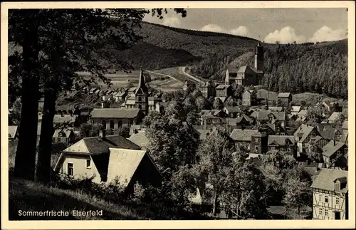Ak Eiserfeld Siegen in Westfalen, Ortsteilansicht mit Kirche