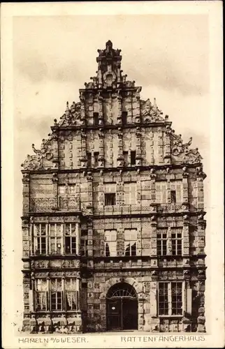 Ak Hameln an der Weser Niedersachsen, Rattenfängerhaus