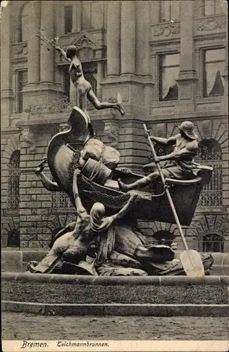 Ak Hansestadt Bremen, Teichmannbrunnen