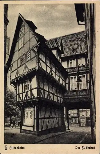 Ak Hildesheim in Niedersachsen, Der Zuckerhut, Fachwerkhaus