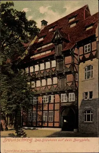 Ak Braunschweig, Gildehaus auf den Burgplatz