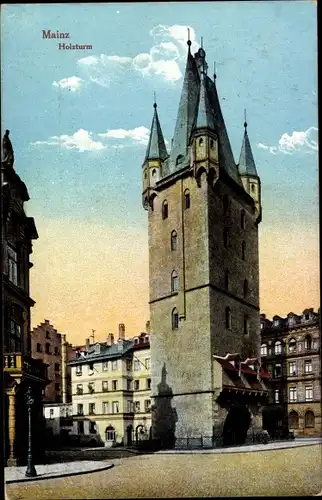 Ak Mainz am Rhein, Holzturm