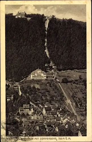 Ak Bad Wildbad im Schwarzwald, Bergbahn mit Sommerberg