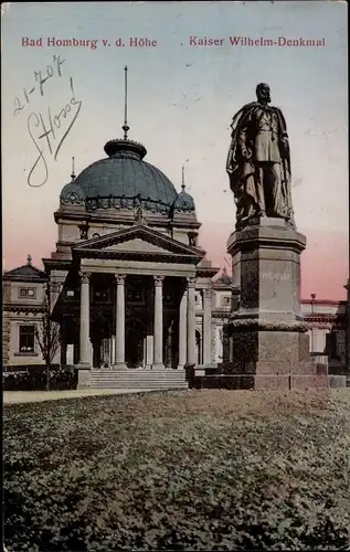 Ak Bad Homburg vor der Höhe Hessen, Kaiser Wilhelm-Denkmal