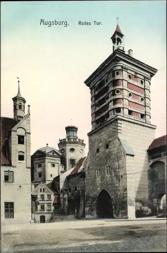 Ak Augsburg in Schwaben, Rotes Tor