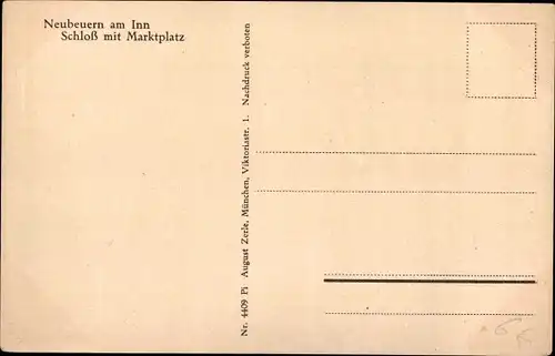 Ak Neubeuern in Oberbayern, Schloss mit Marktplatz