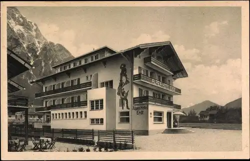 Ak Mittenwald in Oberbayern, Alpenhotel Erdt