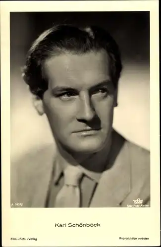 Ak Schauspieler Karl Schönböck, Portrait, Nr. A 3437/1