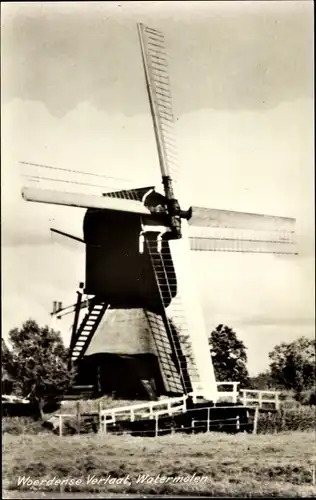 Ak Woerden Utrecht Niederlande, Watermolen