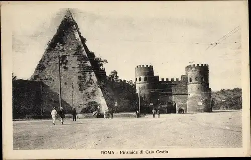 Ak Roma Rom Lazio, Piramide di Caio Cestio, Cestius-Pyramide