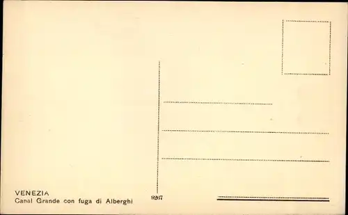 Ak Venezia Venedig Veneto, Canal Grande con fuga di Alberghi