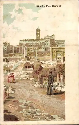 Künstler Litho Roma Rom Lazio, Foro Romano