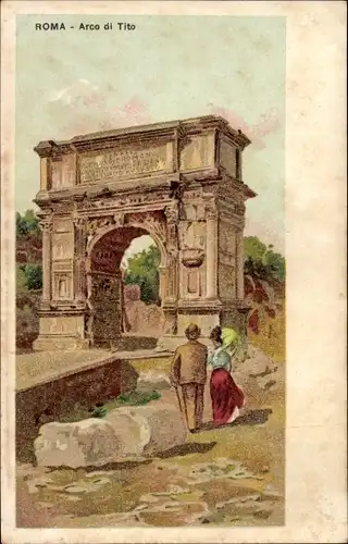 Künstler Litho Roma Rom Lazio, Arco di Tito, Titusbogen