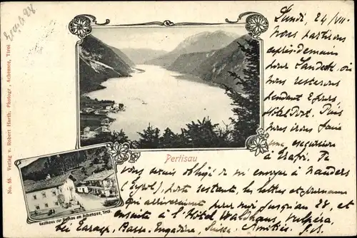 Ak Pertisau Eben am Achensee in Tirol, Gasthaus, Panorama