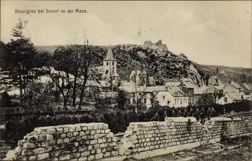 Ak Bouvignes sur Meuse Wallonien Namur, Teilansicht