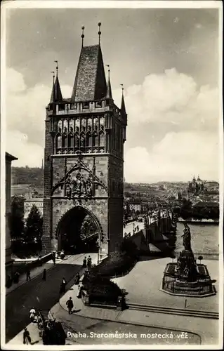 Ak Praha Prag Tschechien, Altstädter Brückenturm
