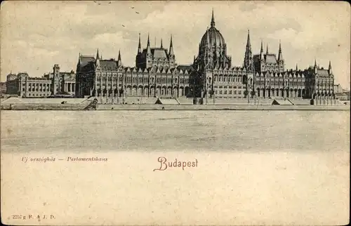 Ak Budapest Ungarn, Uj orszaghaz, Parlamentsgebäude