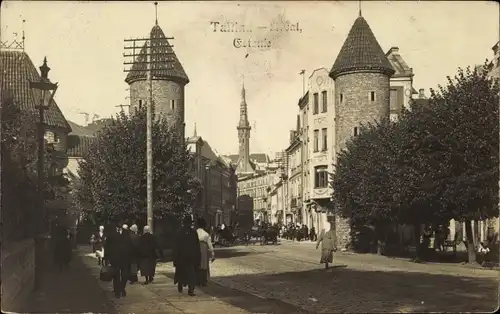 Ak Tallinn Reval Estland, Straßenpartie, Türme