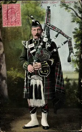 Ak Piper, Highland Light Infantry, Schottischer Soldat, Dudelsack