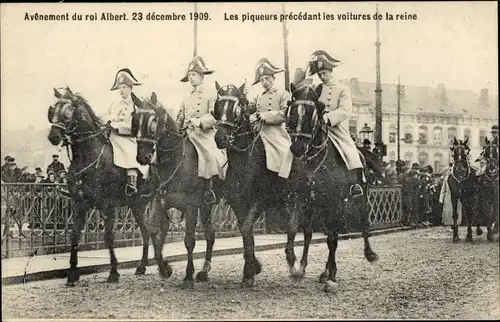 Ak Avenement du roi Albert 1909, König Albert I. von Belgien, Thronbesteigung