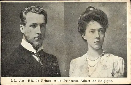 Ak Le Prince et la Princesse Albert de Belgique