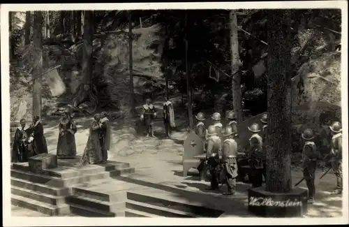 Foto Ak Theaterszene, Freilichtbühne, Ritter