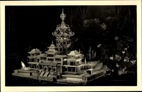 Foto Miniatur eines Tempels in Asien