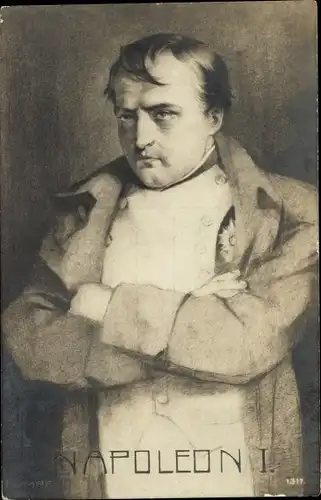 Künstler Ak Rumpf, Napoleon Bonaparte, Kaiser Napoleon I., Portrait