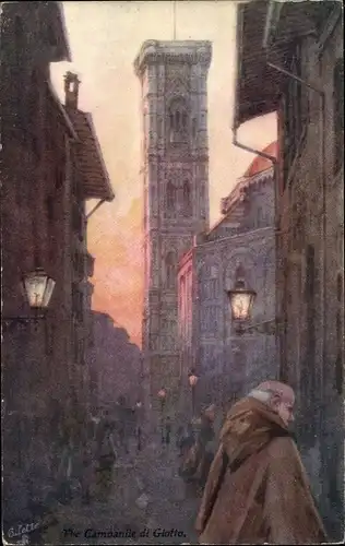 Ak Firenze Florenz Toscana, The Campanile or Bell Tower