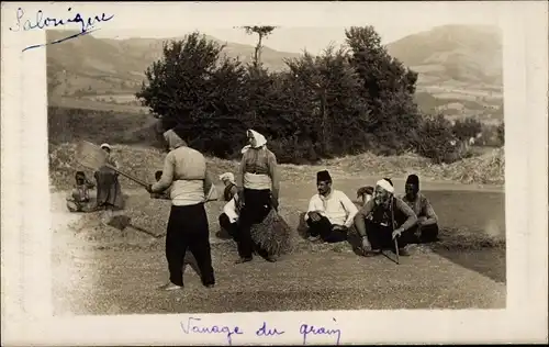 Foto Ak Griechenland, Landbevölkerung bei der Arbeit