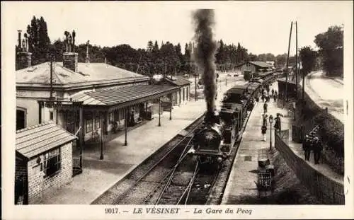 Ak Le Vésinet Yvelines, La Gare du Pecq