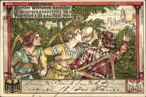 Künstler Litho Wetzel, H., Frankfurt am Main, 2. Wettstreit dt. Männergesangvereine 1903