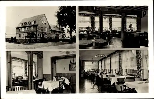 Ak Willingen Upland in Hessen, Gasthof Bäringhausen, Speisesaal, Außenansicht