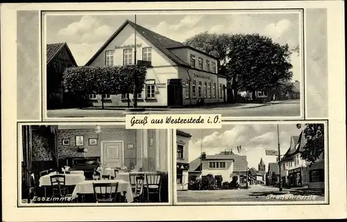 Ak Westerstede in Oldenburg Ammerland, Ammerländischer Hof, Straßenpartie