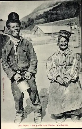 Ak Les Alpes, Atrophiés des Hautes Montagnes, Liliputaner, Einwohner