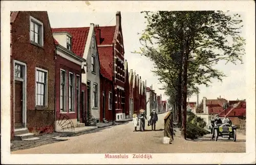 Ak Maassluis Südholland, Zuiddijk