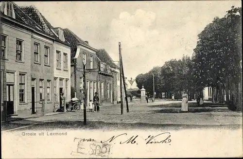 Ak Lexmond Leksmond Utrecht, Straßenpartie im Ort