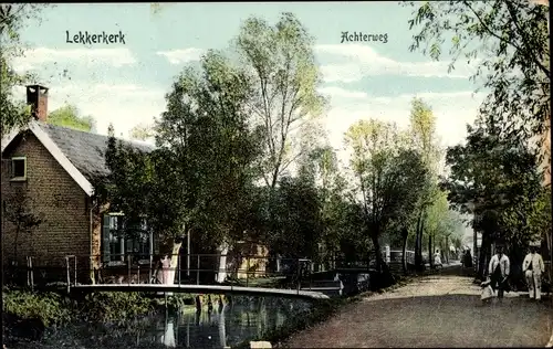 Ak Lekkerkerk Südholland, Achterweg