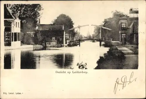 Ak Leiderdorp Südholland, Klappbrücke