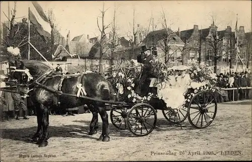 Ak Leiden Südholland Niederlande, Prinsendag 1905, Kutsche