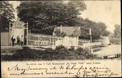 Ak Leiden Südholland Niederlande, Speeltuin van 't Cafe Restaurant de Oude Vink