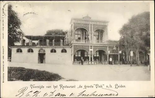 Ak Leiden Südholland Niederlande, Restaurant de groote Vink