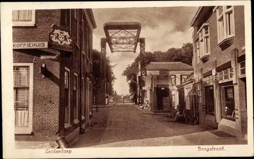 Ak Leiderdorp Südholland, Brugstraat, Koffiehuis