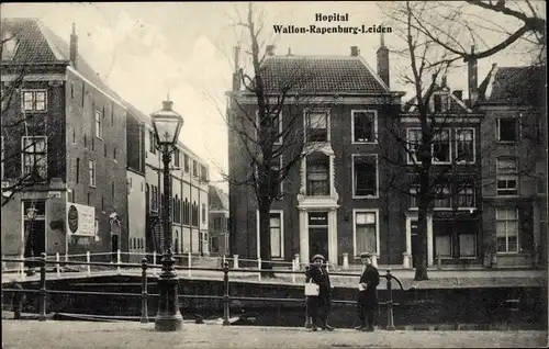 Ak Leiden Südholland Niederlande, Hopital Wallon Rapenburg Leiden