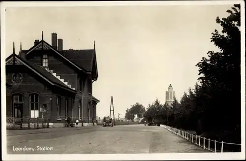 Ak Leerdam Südholland, Station, Bahnhof