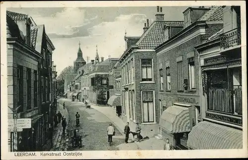 Ak Leerdam Südholland, Kerkstraat Oostzijde